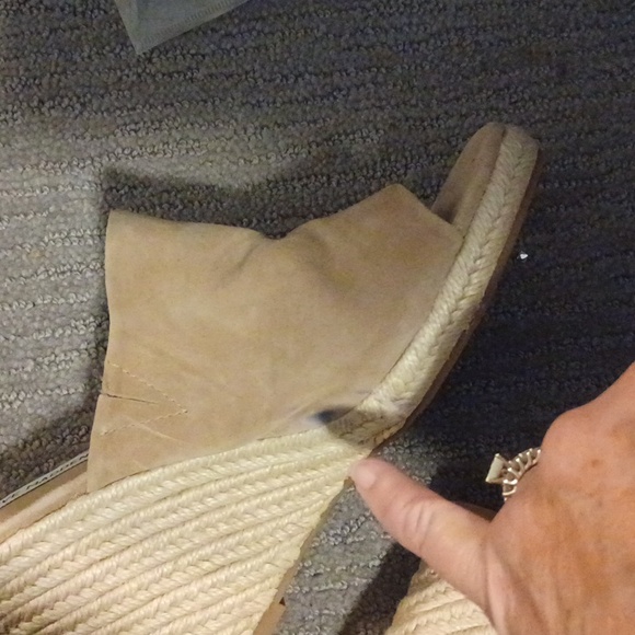 Steve Madden Urge sz 10 Espadrille Wedge Tan Suede Sandal - Picture 10 of 12